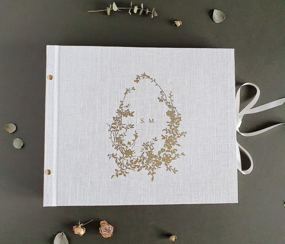 Large Linen Wedding Photo Book, Instax Guest Book With Pockets, Ready To Use Pockets, Compatible Wedding Instax, Polaroid ® Photos