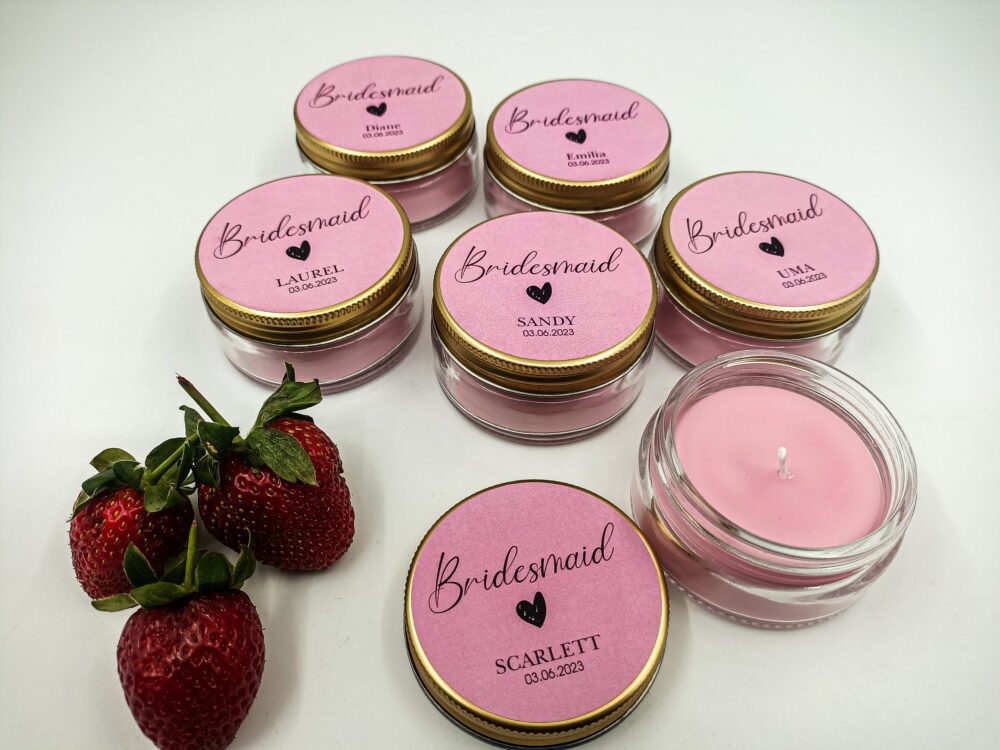 Colored Candle, Bulk Wedding Favors Candle, Personalized Candle Favors, Bridal Shower 2 Oz Soy Candles, For Guests
