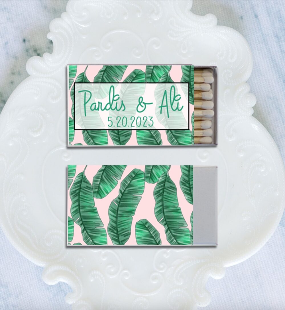 Palm Beach, Springs, Beverly Hills Wedding Matches, Personalized Matchbox Party Favors, Matches Favors Gifts