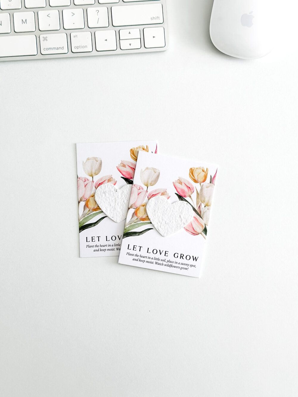 Grownotes™ Plantable Favor Cards Grows Wildflowers, Seed Paper Packet, Wallet Size Guest Gift, Wedding Shower, Spring Tulips