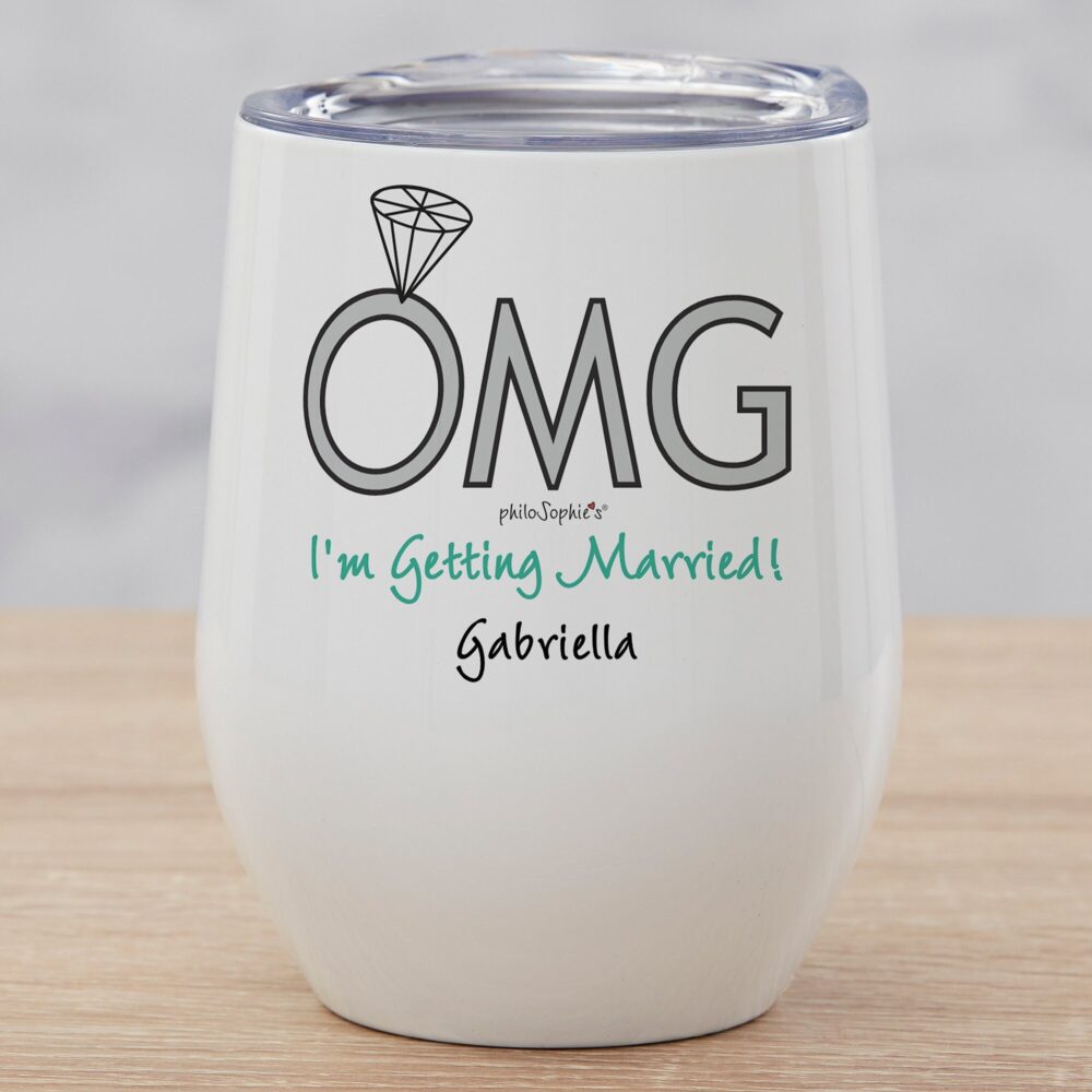 Personalized Wedding Philosophie's® Tumbler - Custom Wine Glass For Bride To Be Insulated Tumbler, Engagement Gift, Bridal Shower Gift