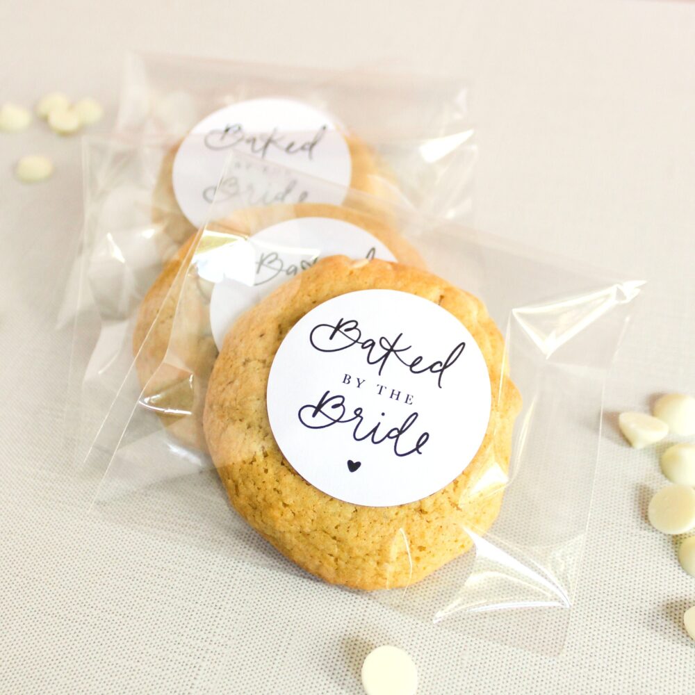 Baked By The Bride Wedding Stickers || Cookies Favors, 2" Favor
