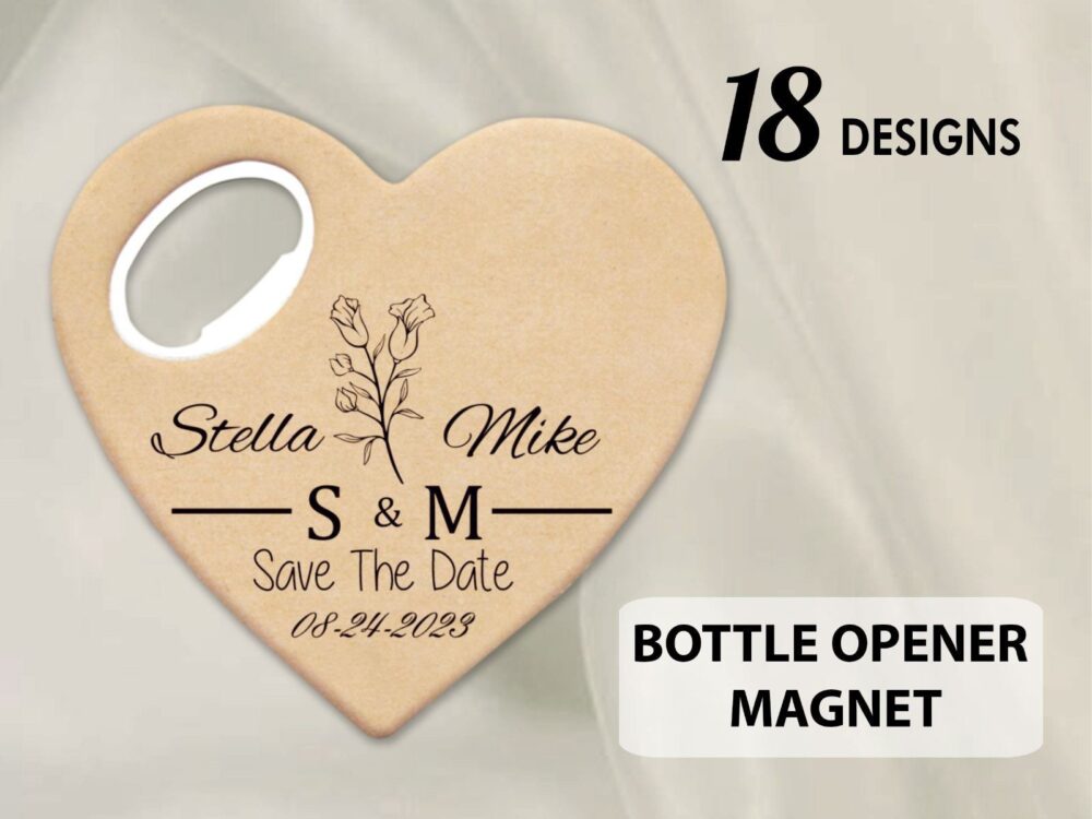 Bulk Wedding Favor Bottle Opener For Guest, Customizable Opener, Personalized Magnets
