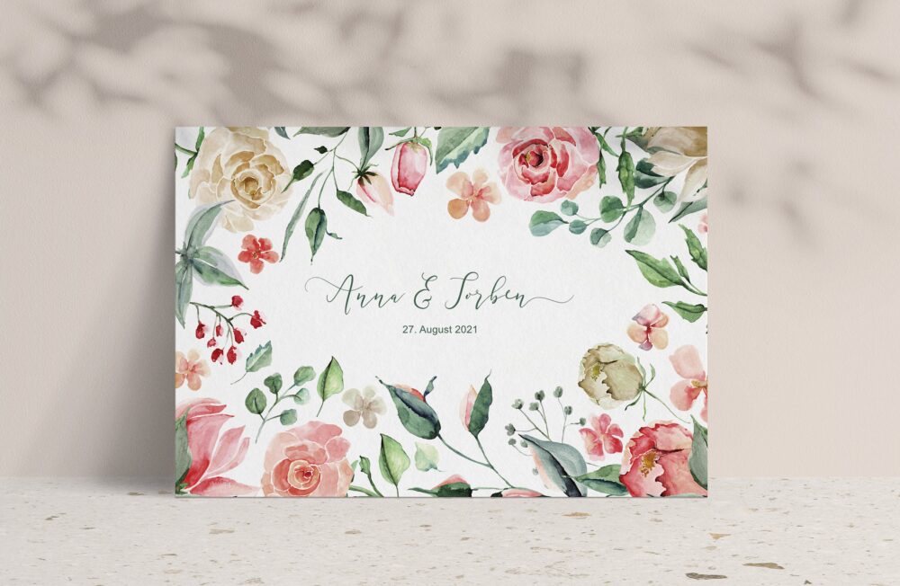 Invitations To The Wedding "Blossom Dream", Invitations, Cards, Stationery, Flowers, Folding Card, Summer Wedding, Floral