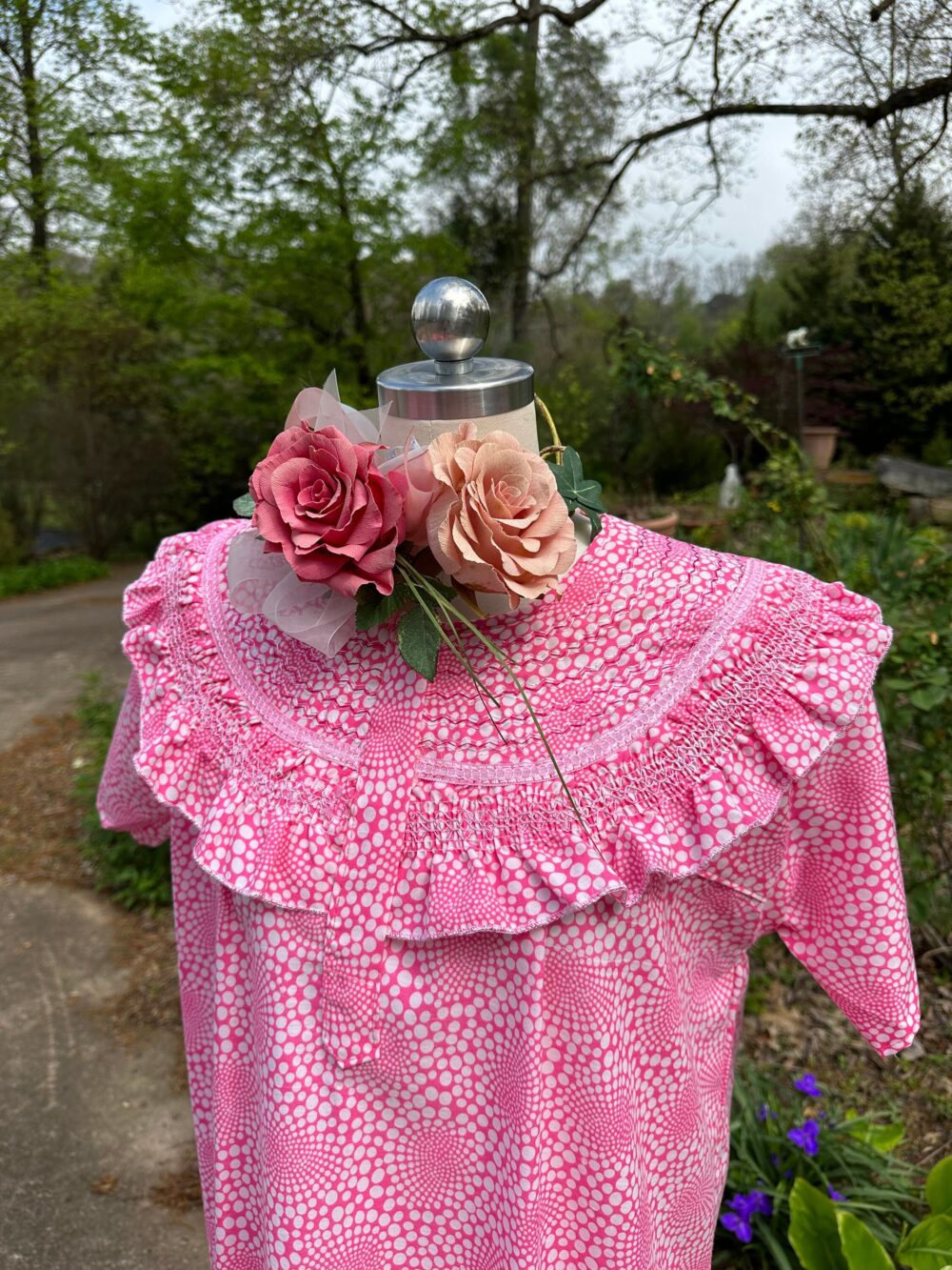 Pretty in Pink 80's Xl Maxi Dress/Smocked Dresses/Handmade Dresses/Pink Dresses/Maxi Dresses/80's Dresses/Extra Large Dresses/Mint Condition