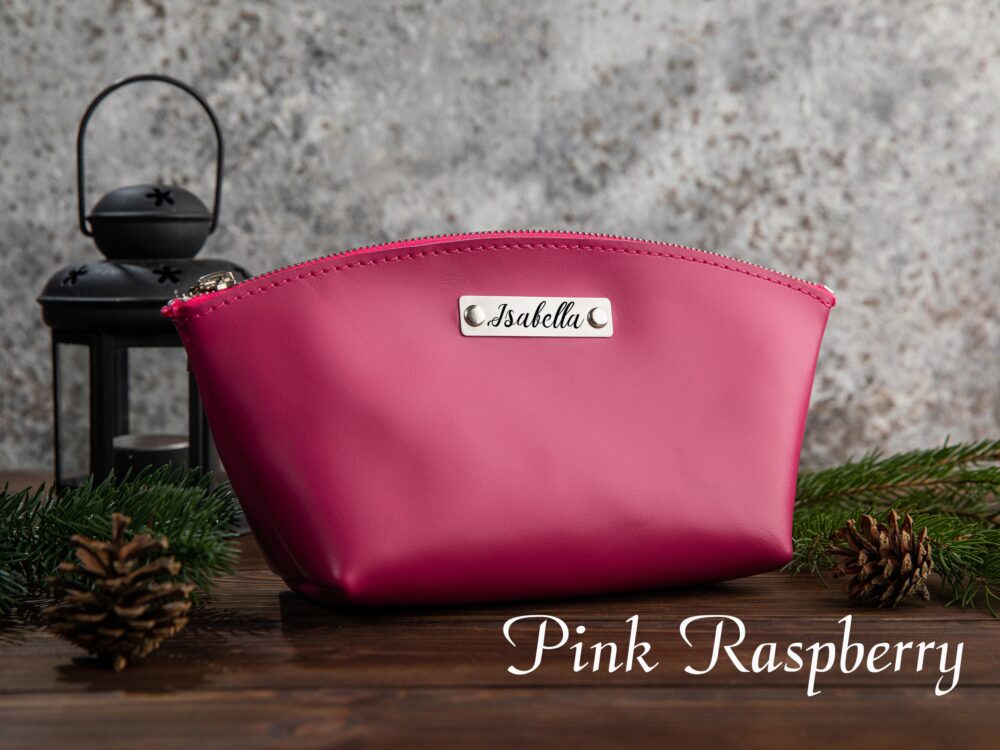 Leather Makeup Bag Personalized, Bridesmaid Gift, Wedding Gift, Cosmetic Bag, Gift For Her, Women, Girlfriend Сristmas