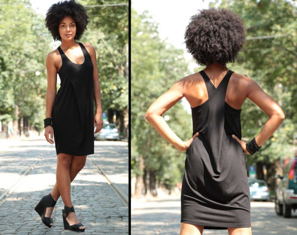 Little Black Dress, Plus Size Minimalist Party Casual Simple Everyday Sleeveless Dress