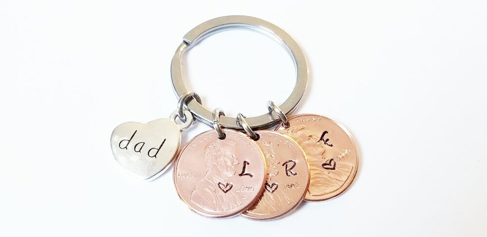 Gifts For Dad, Dad Keychain, Father's Day Gift, Christmas Gift Birthday Penny Key Chain