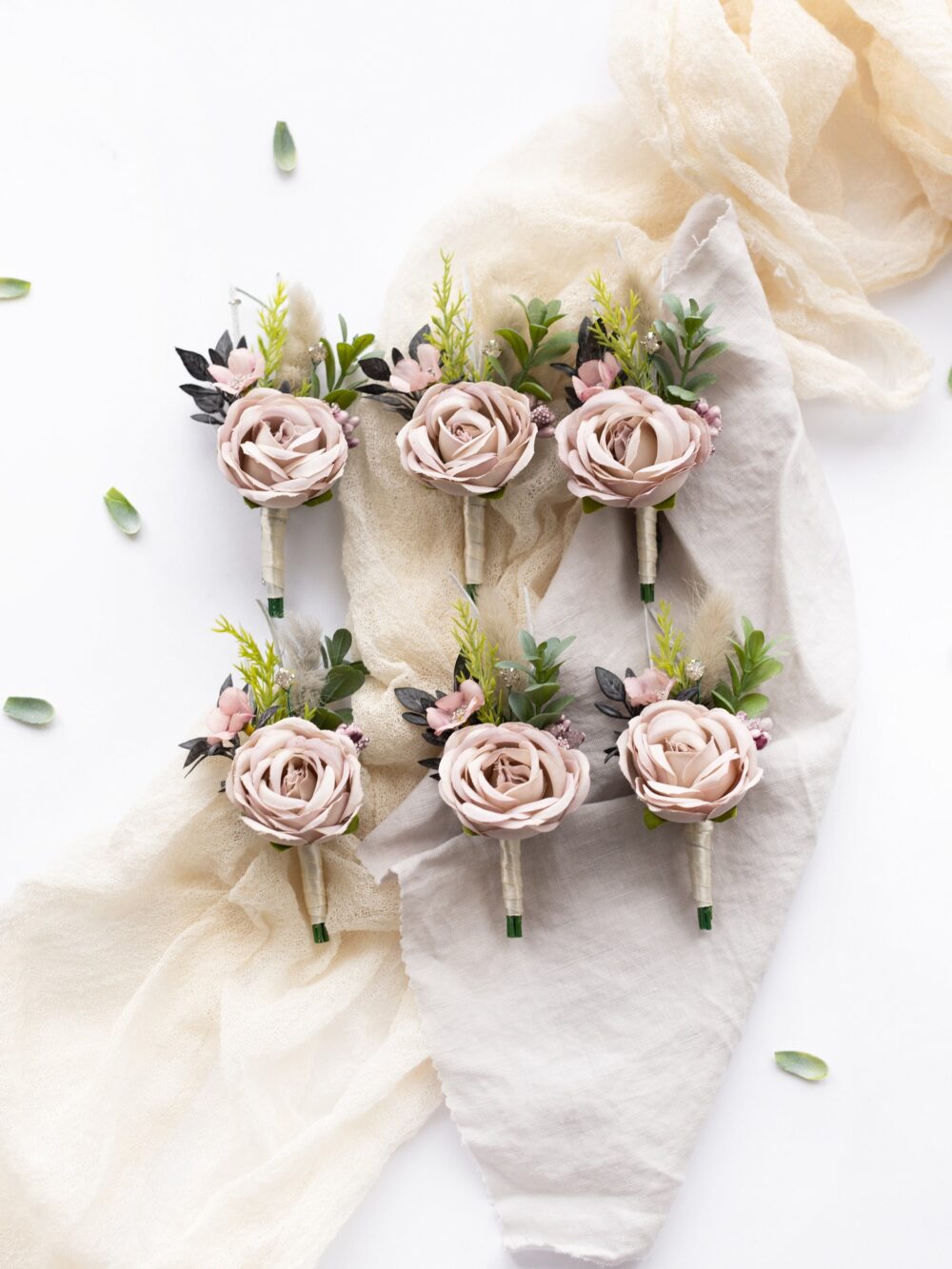 Wedding Boutonniere, Blush Flower Boutonniere For Men, Groom Boho Floral Bohemian Boutonniere