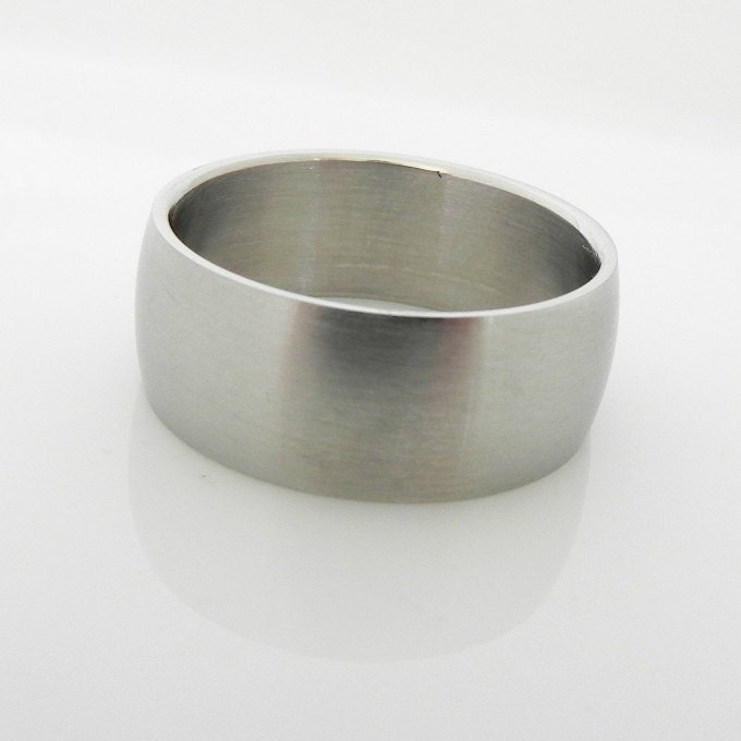 Embolden Steel Ring, Brushed Satin Finish, Men's Wedding Stainless Band 361B