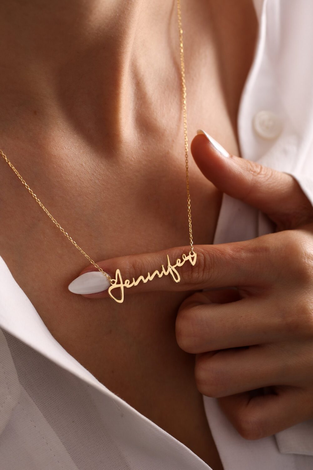 Signature Necklace, Custom Dainty Name Jewelry, Personalized Best Friend Gift, Christmas Gift