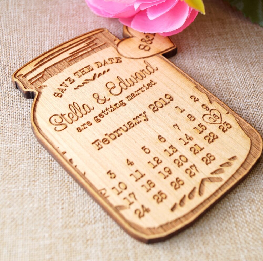 Save The Date Magnets, Wedding Save Dates, Announcement Calendar Wooden 10 Pc