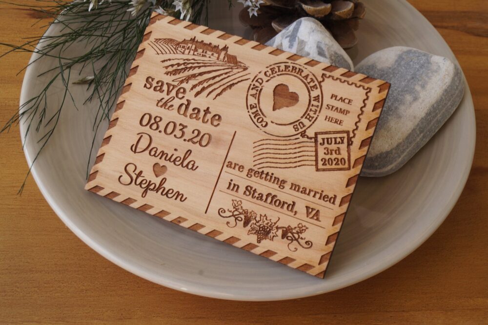 Save The Date Magnets, Vineyard Wedding Save Dates, Date, Wooden Magnet, Postcard Set Of 10 Pc
