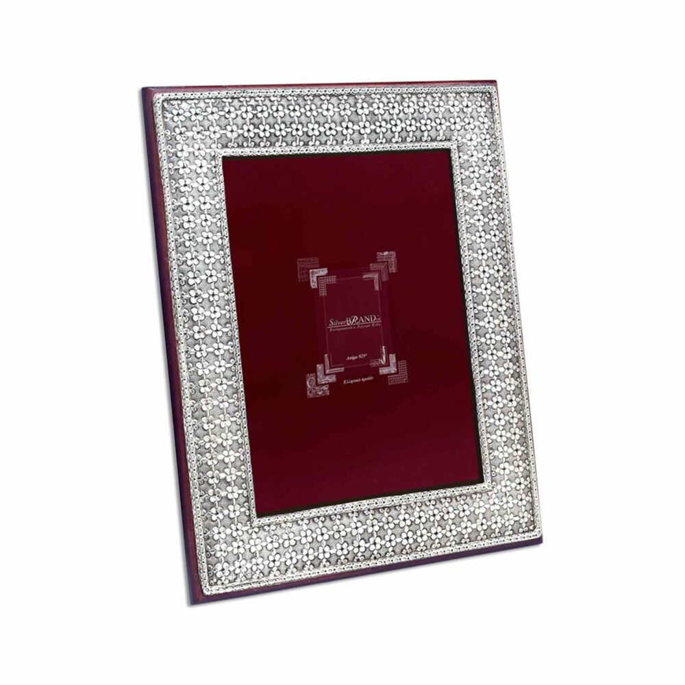 Wedding Sterling Silver Photo Frame Daisy, Antique Picture Frame, Horizontal & Vertical Standing Tabletop Luxury Frame