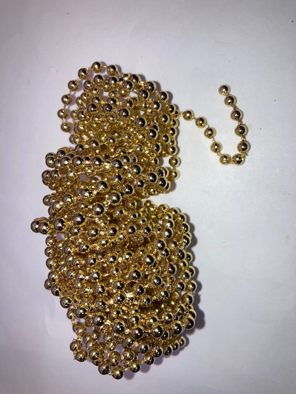 5 Yards Of 1/16" Gold Metallic Beads, Bead Trim, Mini Beads For Crafts, Christmas Garland