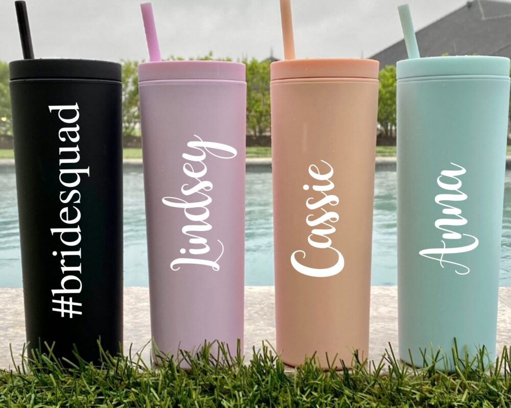 Personalized Tumbler, Custom Tumbler With Straw, Skinny Bridesmaid Proposal, Gift