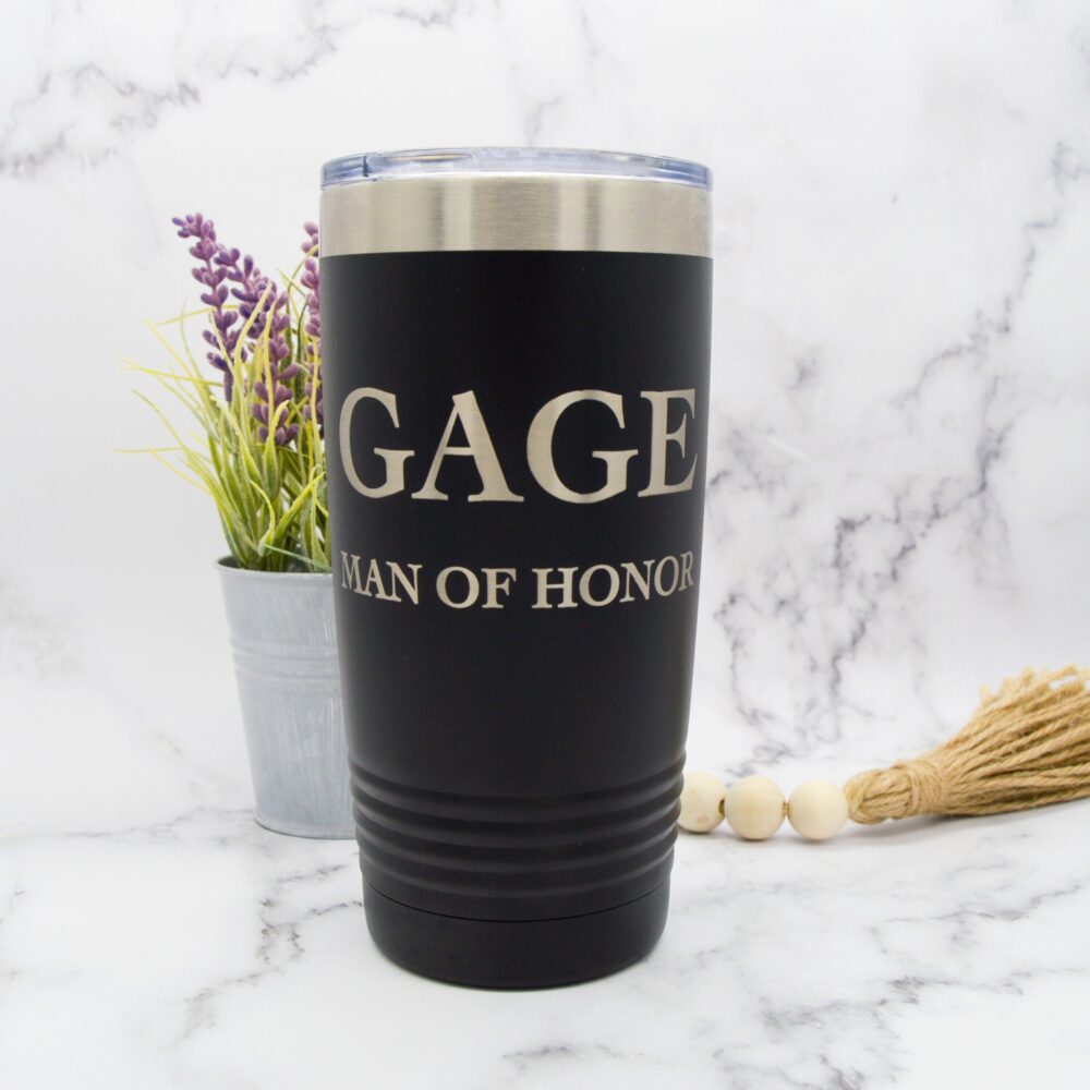 Groomsman Gift, Personalized Tumbler For Groomsman, Black Tumbler, Bachelor Party Best Man Groom Custom Men