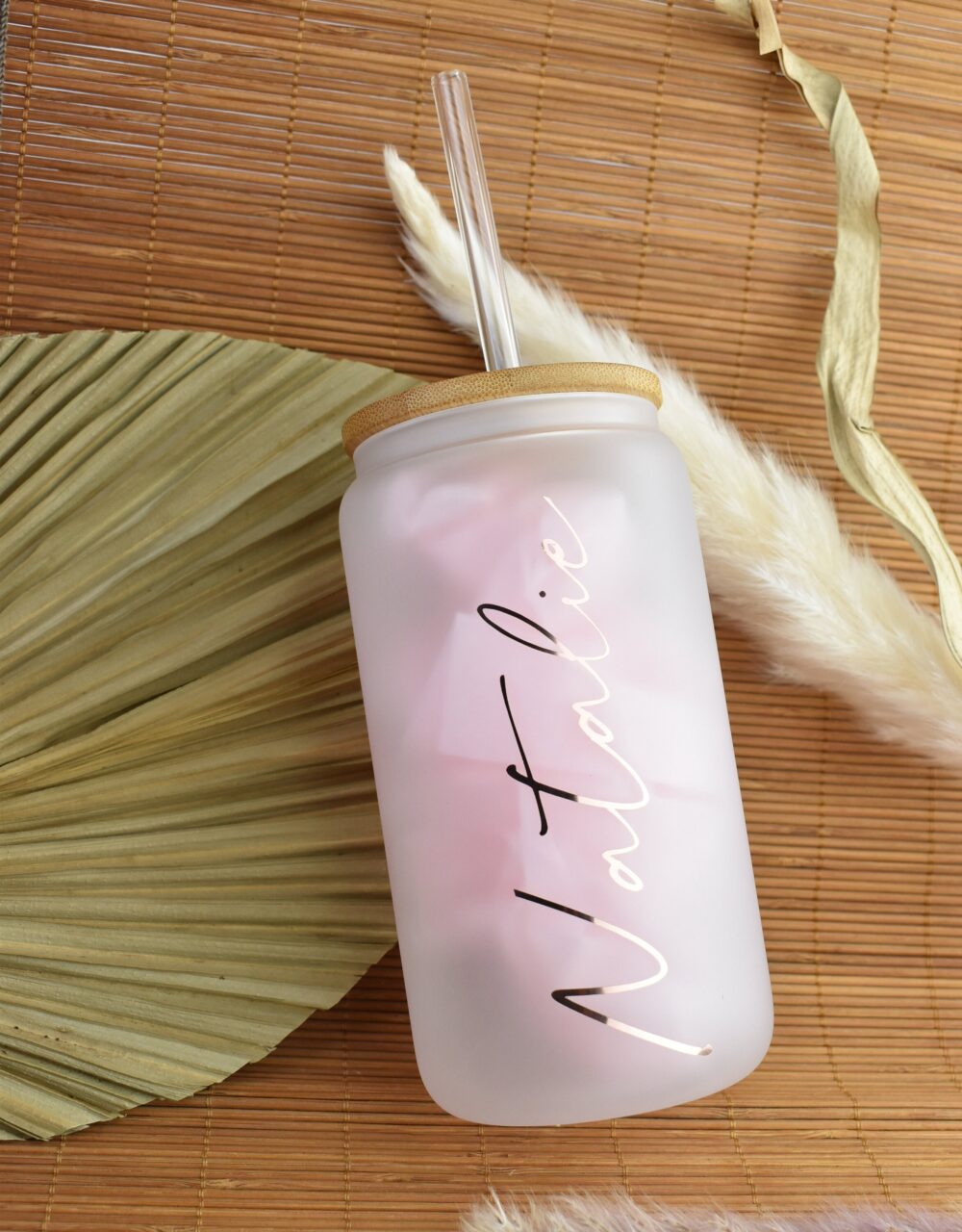 Personalized Tumbler For Bridesmaid, Custom Beer Can Glass, Ice Coffee Cup, Bridal Party Gifts, Libbey with Lid & Straw, Proposal Box