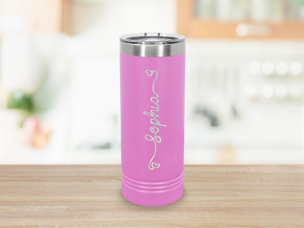 Flower Girl Wedding Gift - Personalized Tumbler With Straw, 22 Oz Custom Engraved Stainless Steel Tumbler, Party, Bridesmaid
