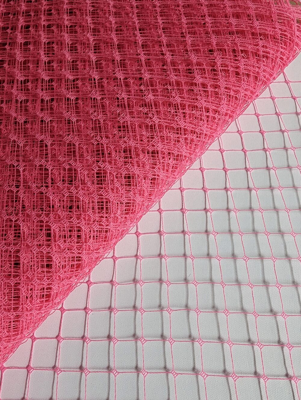 12 Inch Hot Pink Veiling For Hats Millinery Supply Soft No Sizing Veil Blusher Birdcage Russian French Netting Diy Veils Fascinators