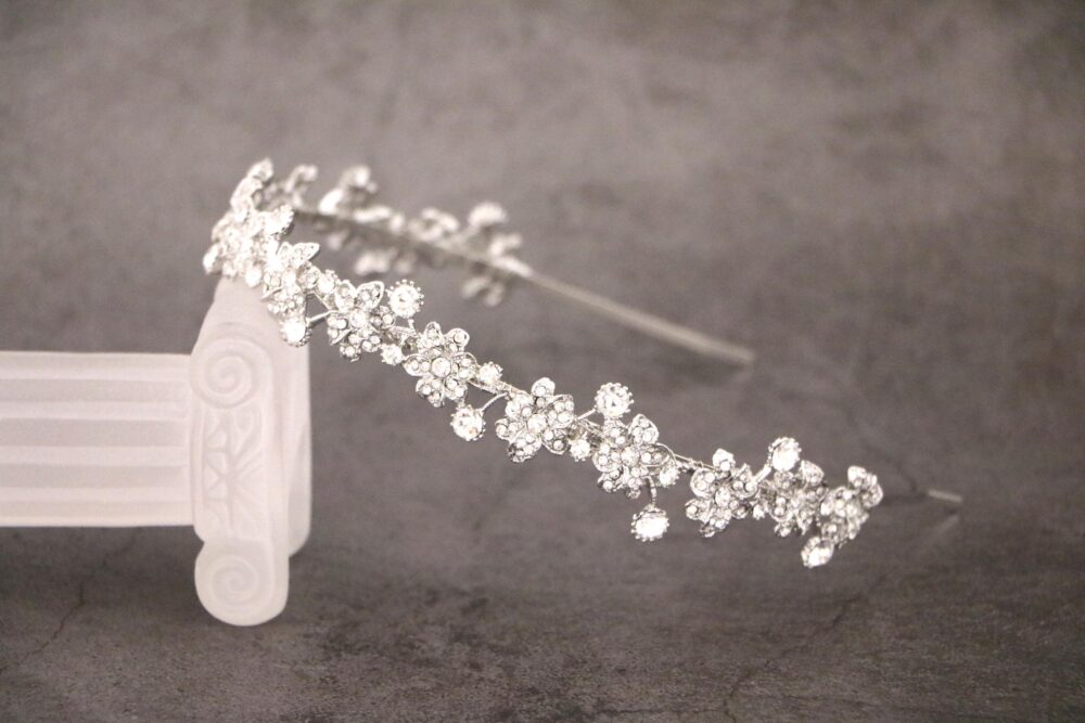 Gold Bridal Headband Silver Wedding Hair Jewelry Tiara Crystal Rhinestone Piece