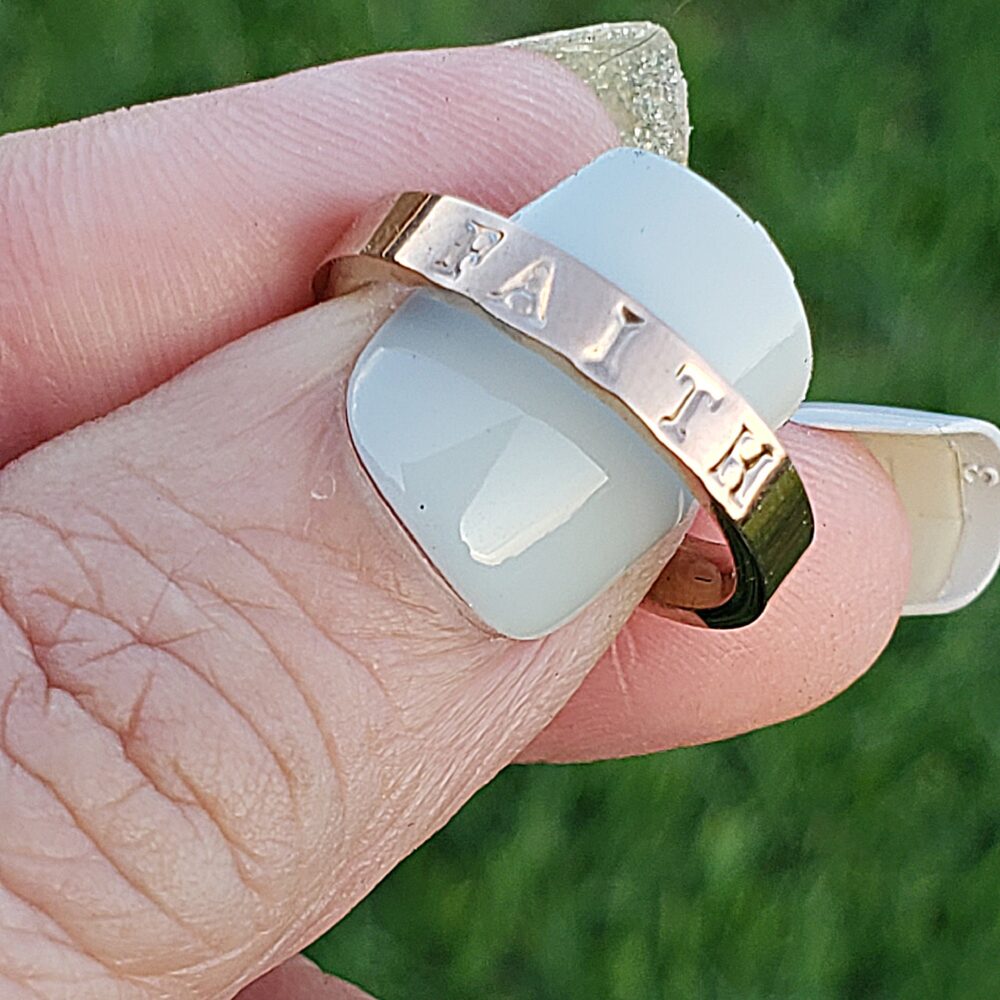 Stainless Steel Custom Ring Personalized Name Date Rose Silver Gold Stacking Child's For Mom Mother's Stack