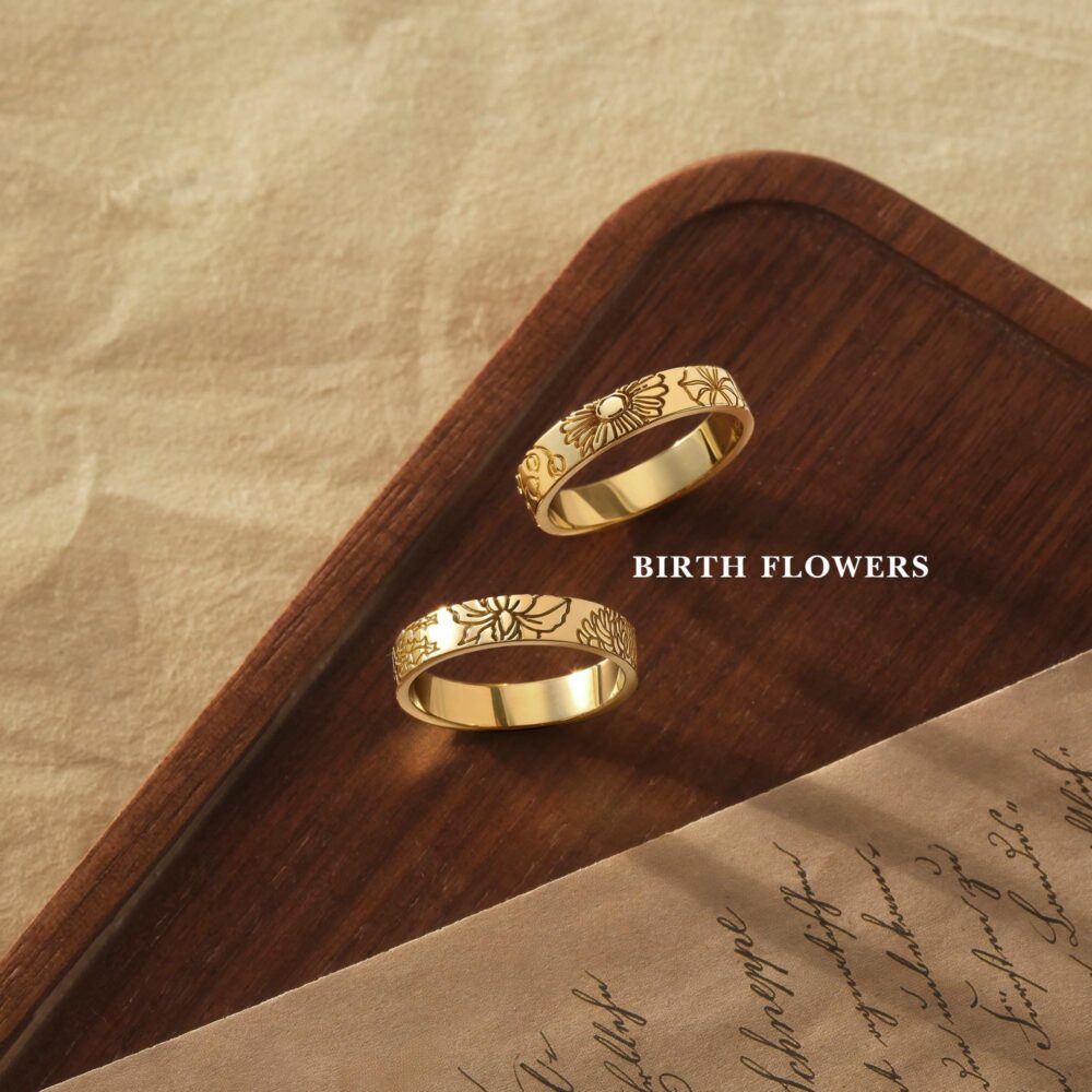Multiple Birth Flower Ring, Combined Family Mother Mom Jewelry, Ring For Mom, Birthday Gift, Bridesmaid Gift