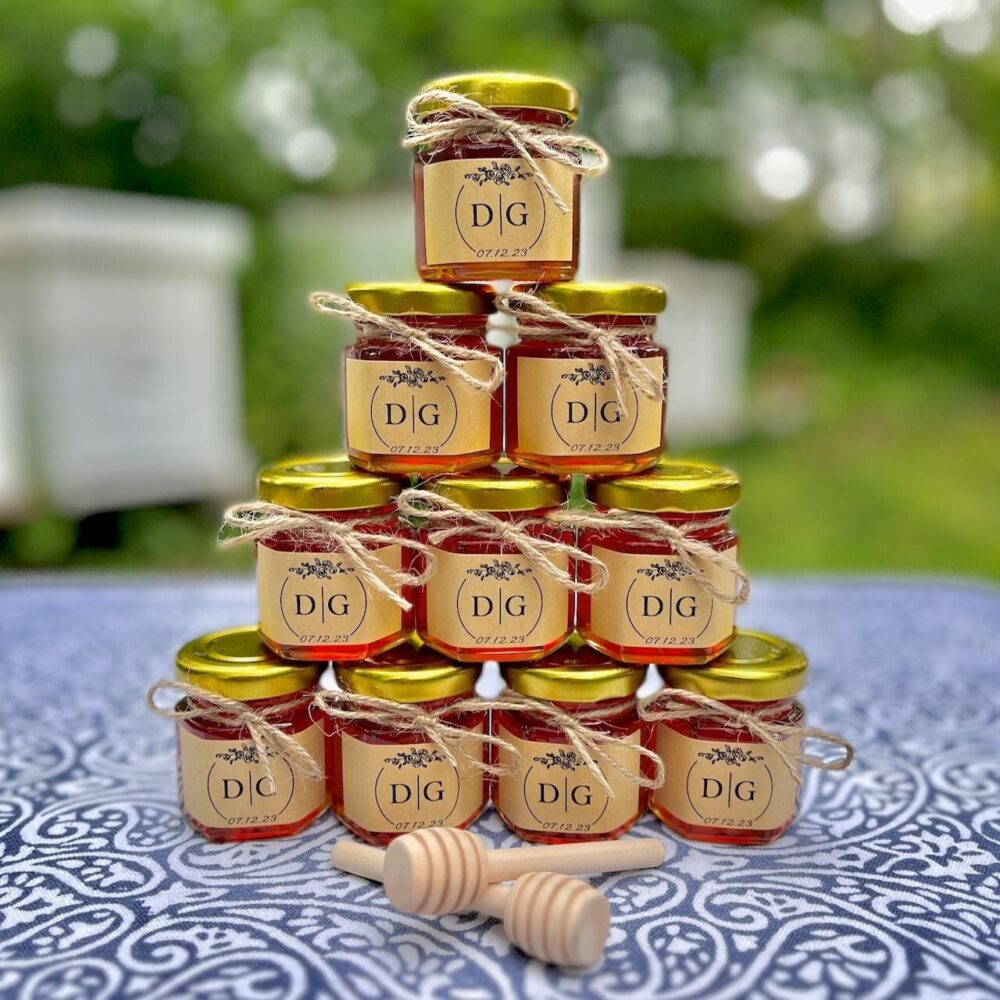 Honey Jar Wedding Favors - Mini Party Bridal Shower Favor Pot For Guests