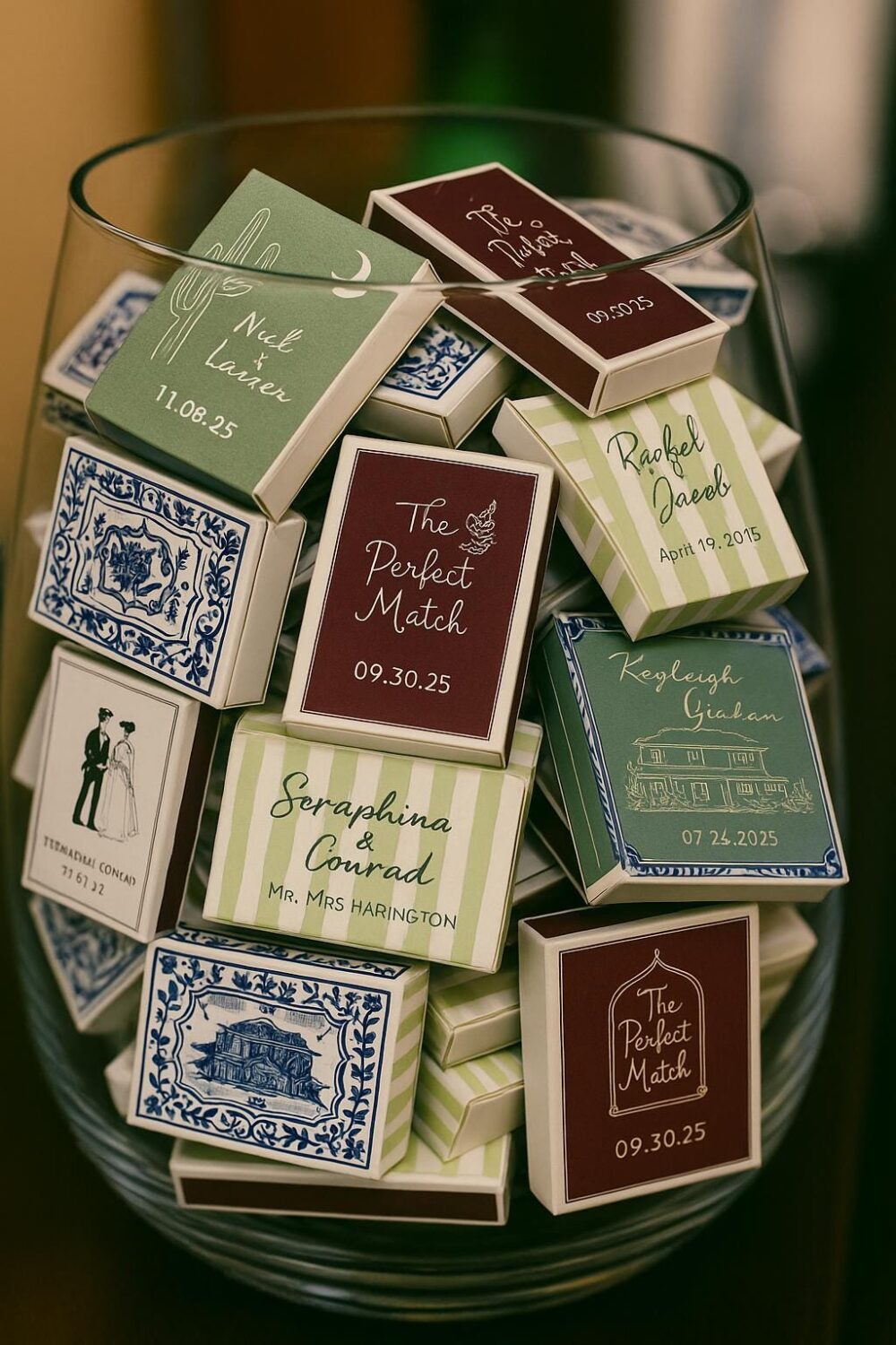 Custom Matchboxes Wedding Match Favors Boxes Candle Matches Party Bulk Wedding Favors Souvenirs House Decor Vintage