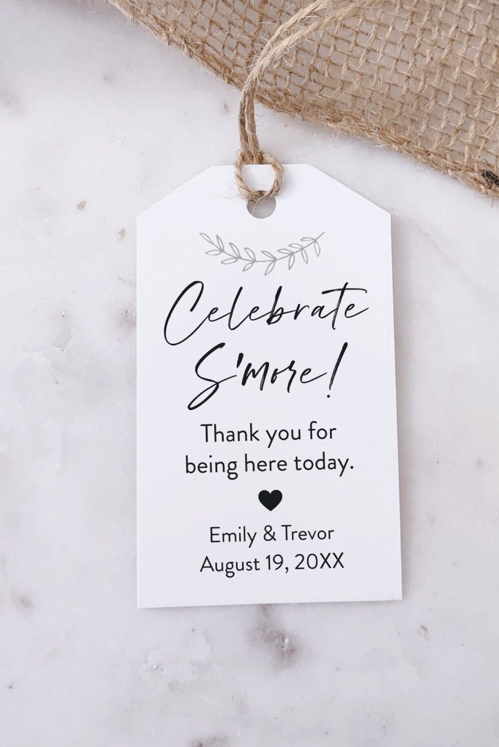 Celebrate Smores Favor Tags, Celebrate Smore, Smores Thank You Weddings Favors, Smore Wedding Tags Only