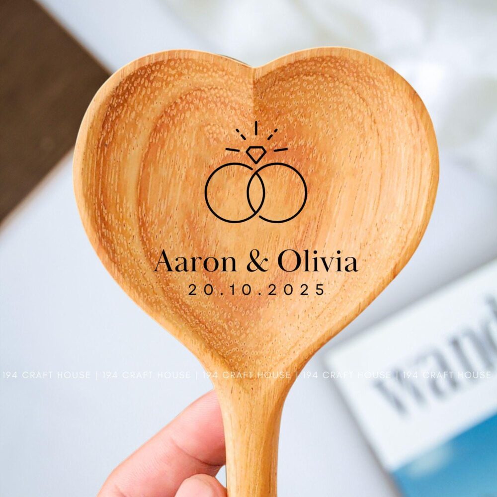 Welsh Love Spoon Wedding Favors Personalized Gifts For Guests, Bulk Spoons Party Favors, Custom Wooden Bride & Groom