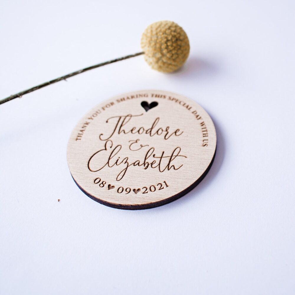 Wedding Favor Magnet, Personalized Save The Date Magnet, Favor, Bride, Groom, Gift, Thank You