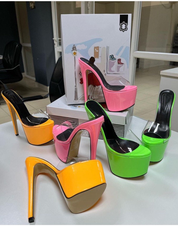 Silicone Stiletto Heel Evening Shoes - Shoes-Personalized Gifts- High Heeled Shoes, Gifts For Her