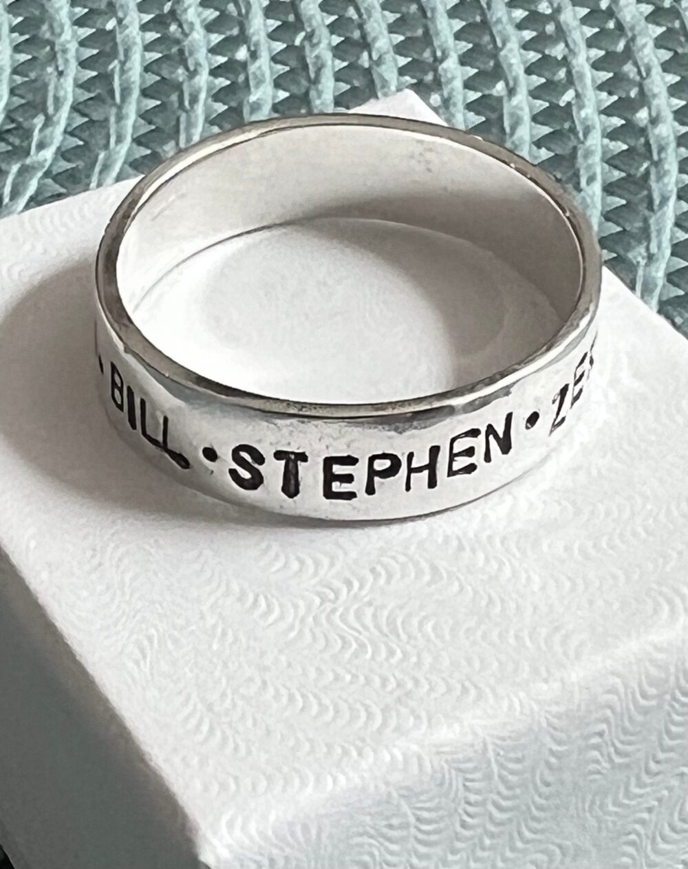 Dad Ring - Personalized Mens Father's Day Gift - Grandfathers Child's Name Christmas Birthday Daddy Ring