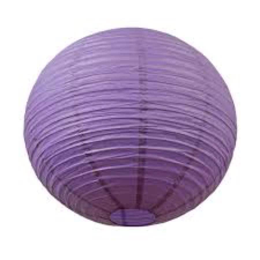 Purple Paper Lantern 12" Hanging Party Decor | Optional Led