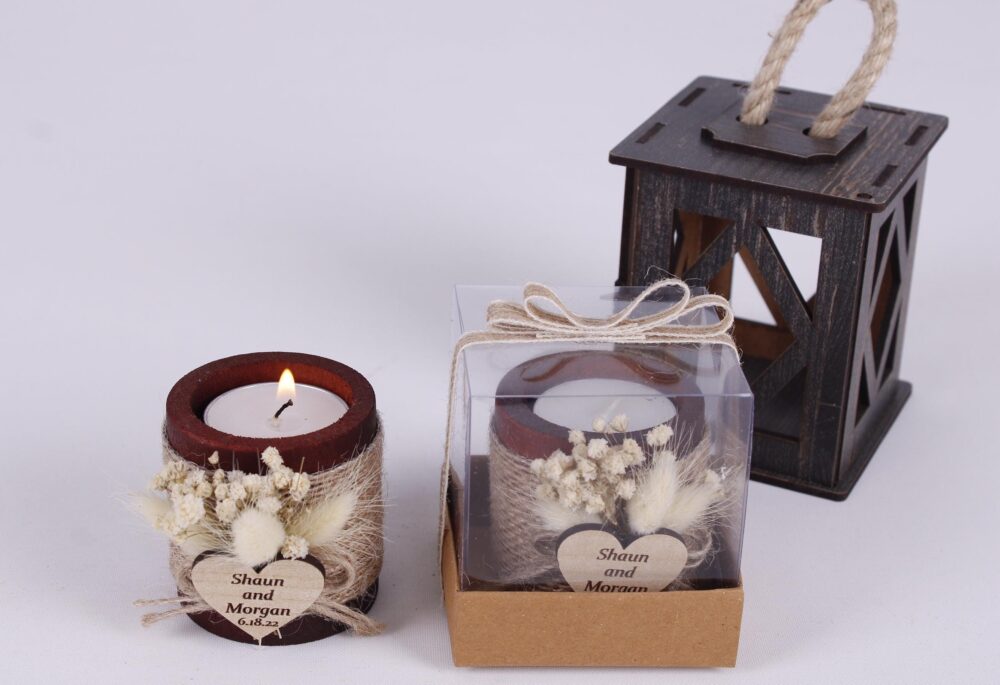 Custom Wedding Favors For Guest, Bulk Favor, Rustic Bridal Shower Favor Candle Holder, Tealight Funeral