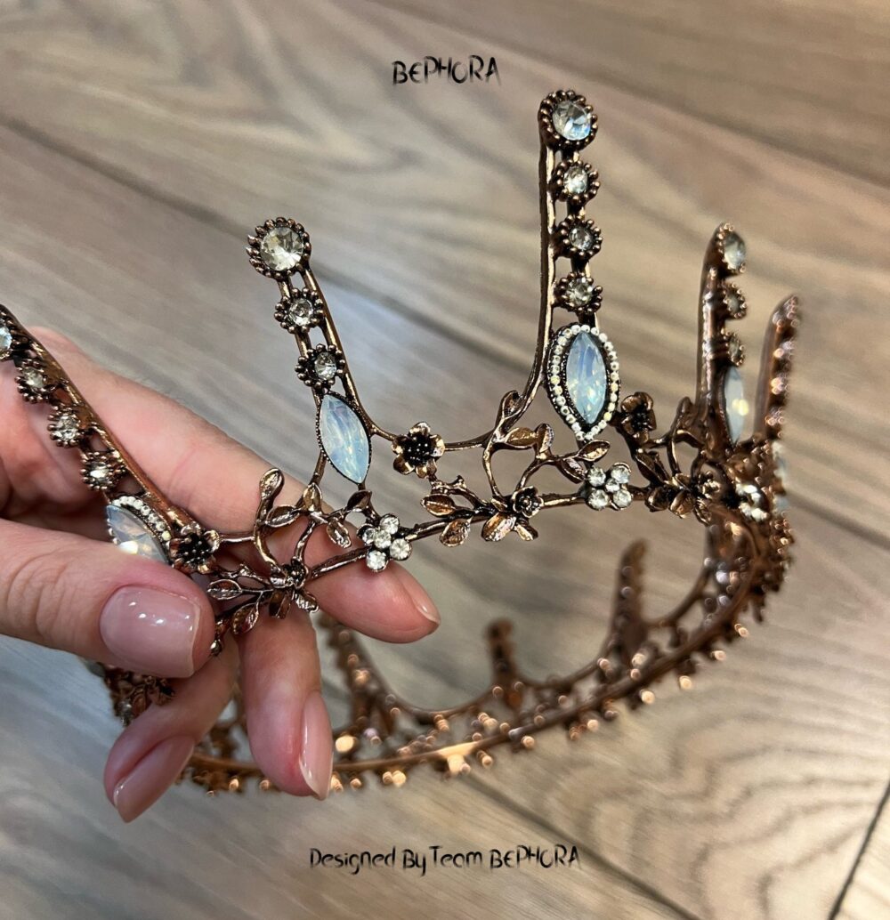Crystal Rhinestone Wedding Tiara Baroque Queen Crown
