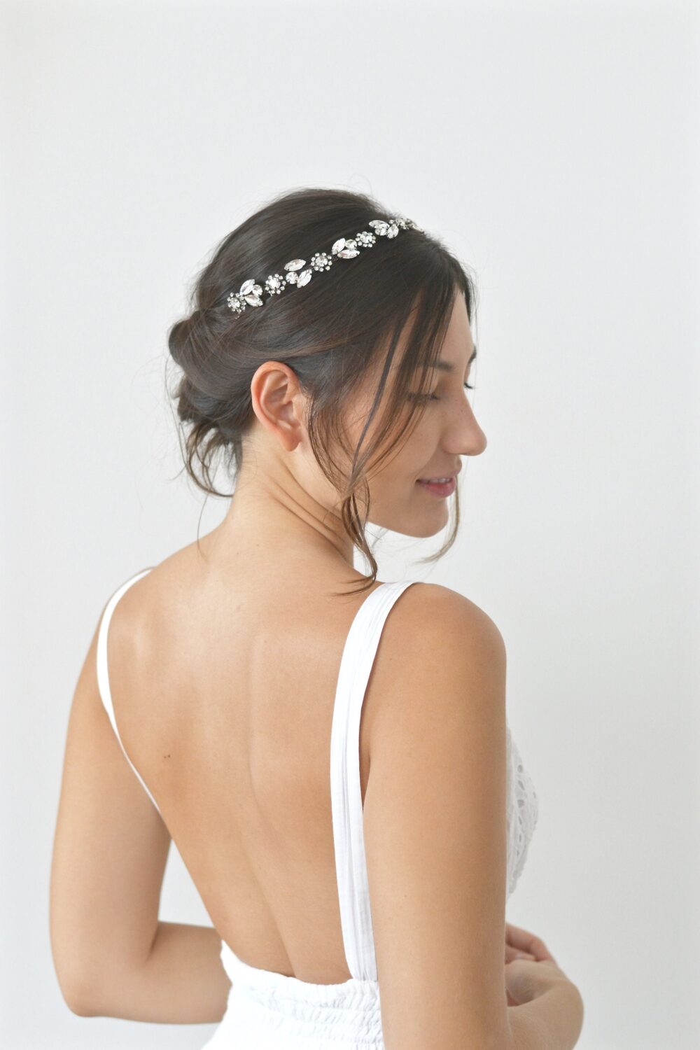 Crown Jewel Comb Wedding Crystals Beaded Tiara. Headband, Vine, Accessory Hair App Bride Boho, Romantic