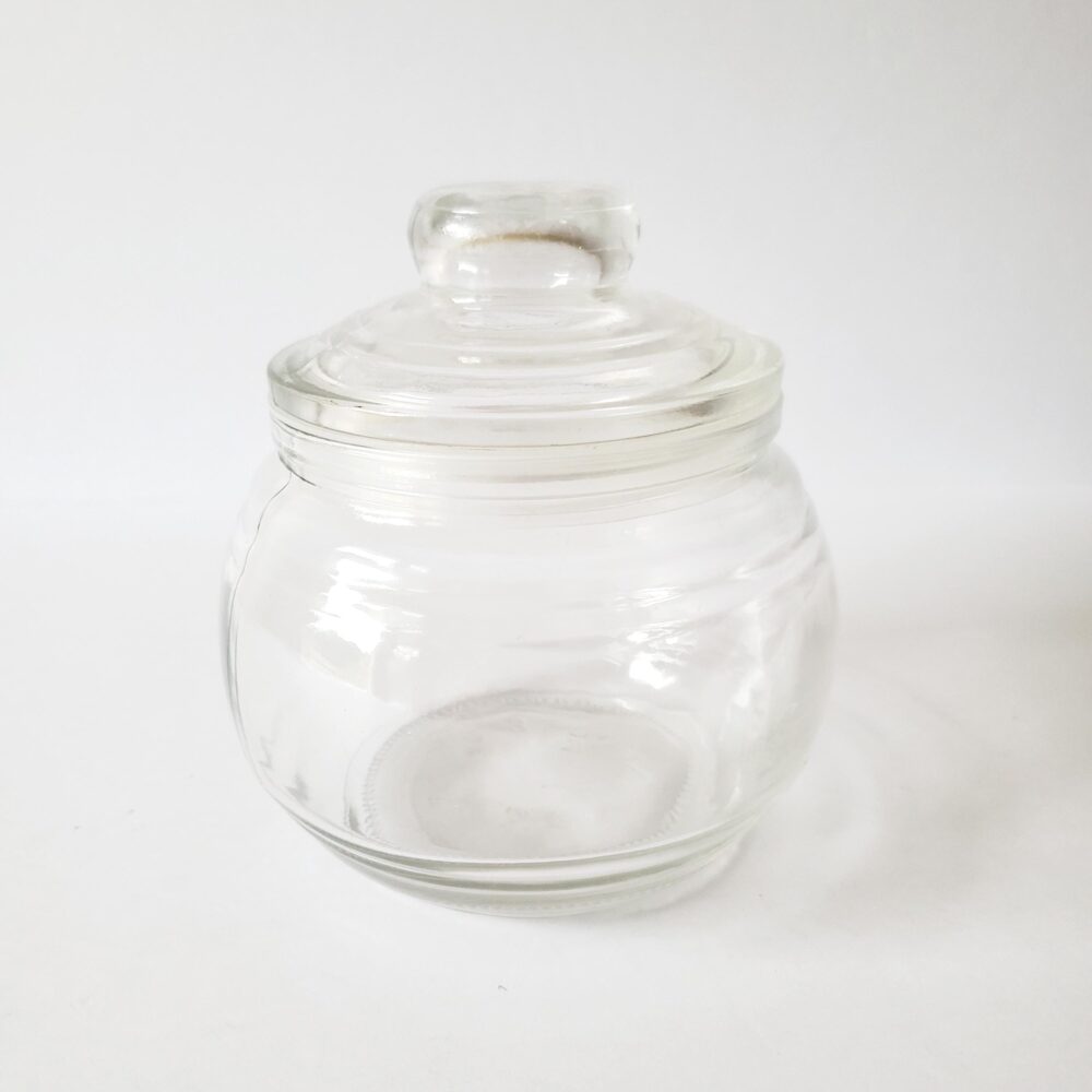 Glass Apothecary Jar 2 Cup Vintage Storage