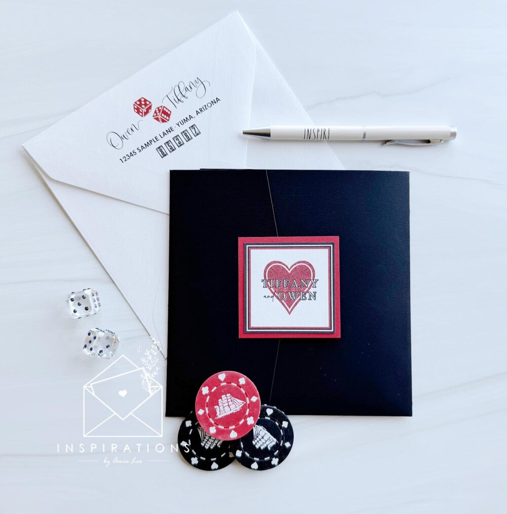 Vegas Wedding Invitations, Casino Theme Wedding, Classy Las Destination Vow Renewal