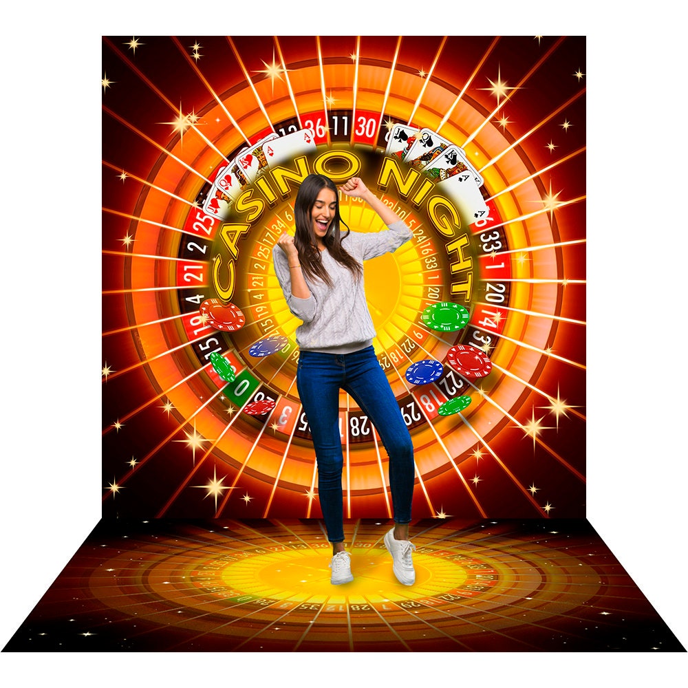 Casino Night Theme Party Backdrop, Photo Booth Fundraiser, Gambling, Dance, Gala Decor
