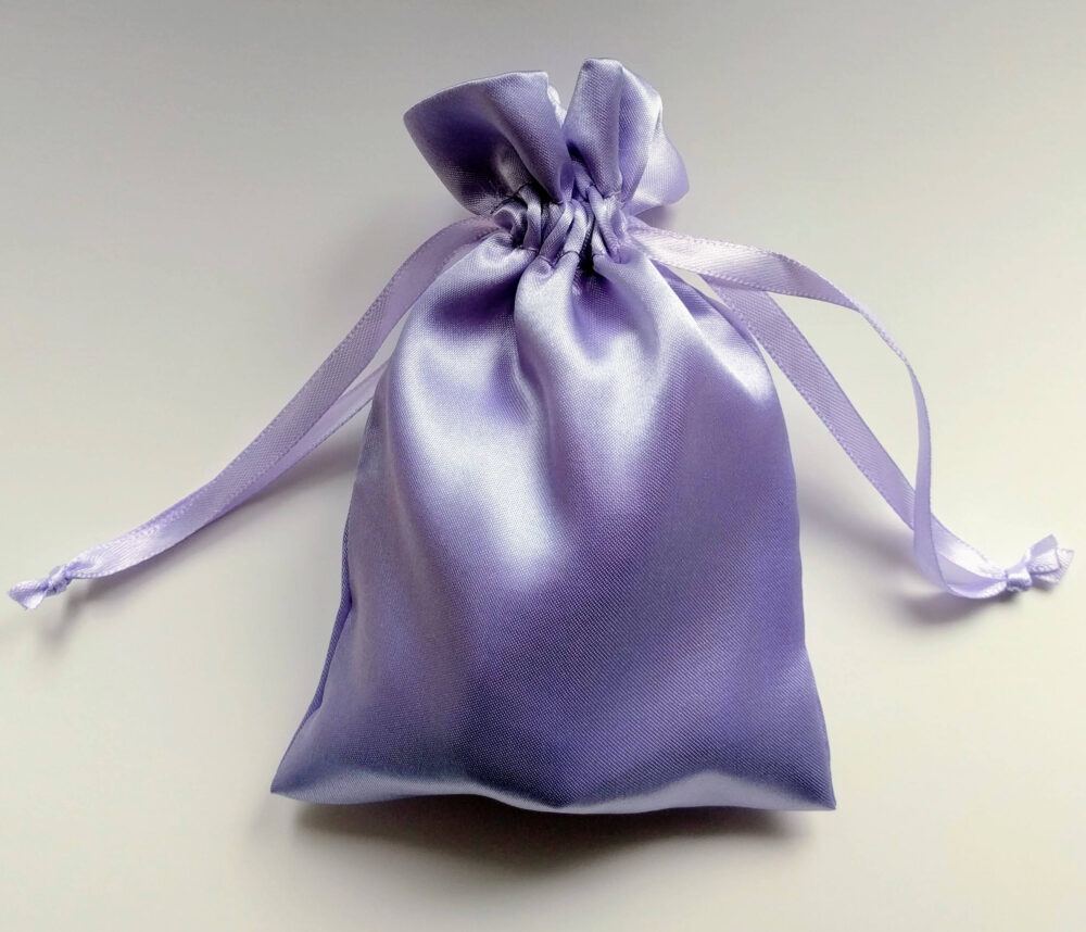 Satin Drawstring Bag, 3x2.75, 4x4.5, Or 5x6 Inches, Light Lavender Lilac, Jewelry Storage Pouch, Gift, Rosary, Wedding Party Favor Bag, Dice
