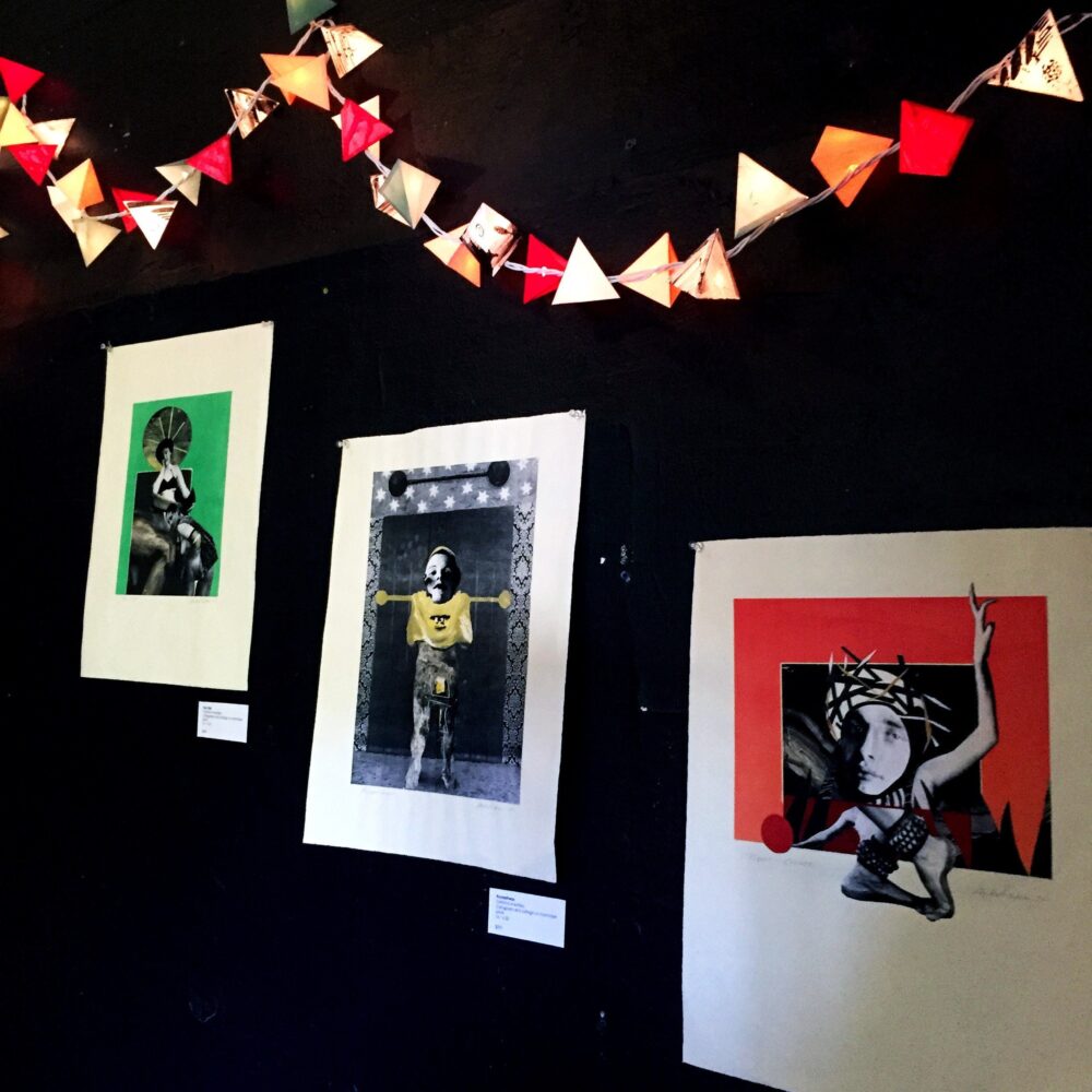 Paper Lantern Garland - Rhododendron Handmade String Lights in Jade, Black Accents, Pure White & Cranberry Wedding Decor Meditation Room