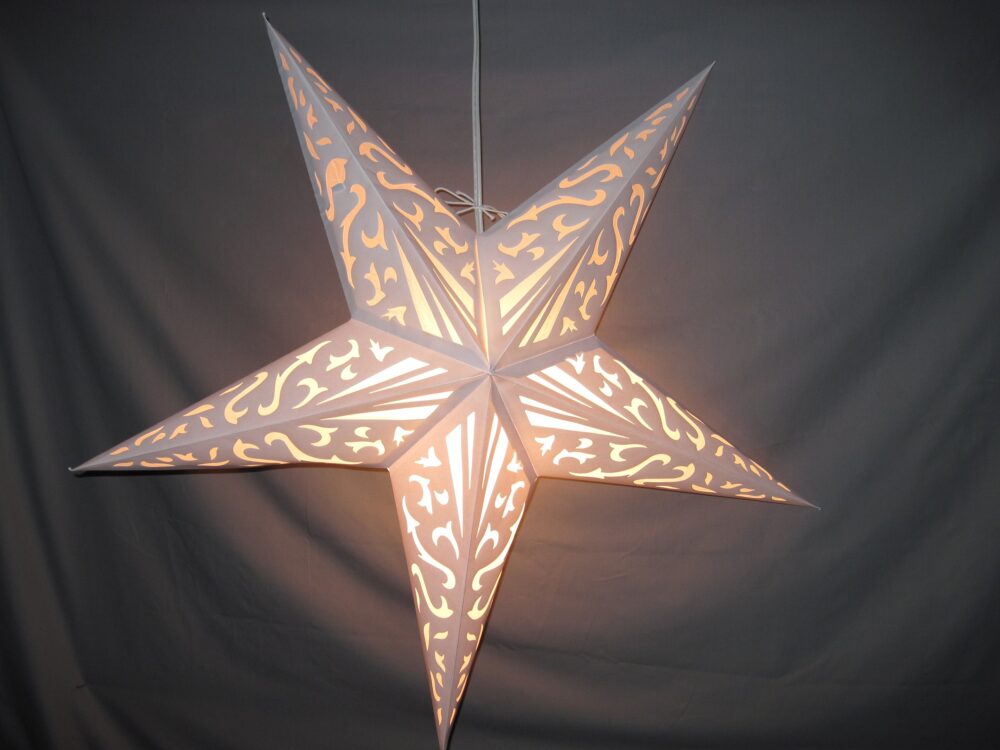 star White Wedding, Bright White, Light Lantern, Paper Folding Lamp, Power Cord Included