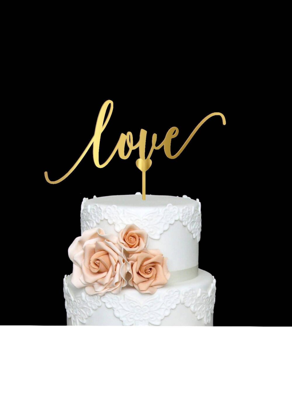 Love Cake Topper Wedding Wood Engagement