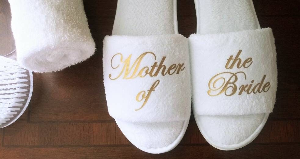 Bridal Party Slippers Mother Of Bride, Bridesmaid, Bride - Size 8-10