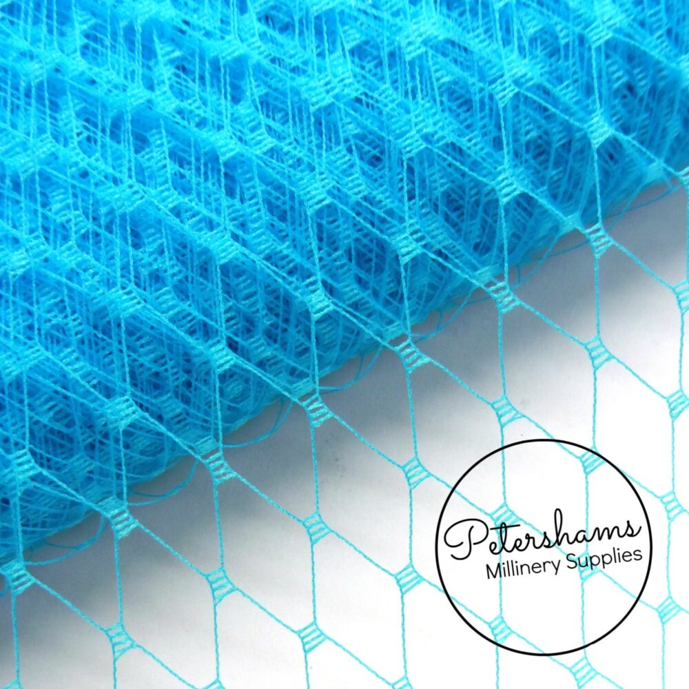 9 Inch | 23cm Veiling For Wedding Blusher Veils, Fascinators & Millinery - Turquoise