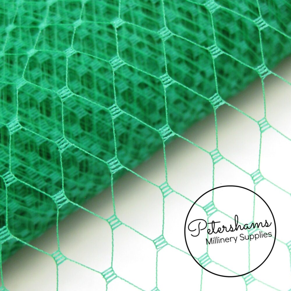 9 Inch | 23cm Veiling For Wedding Blusher Veils, Fascinators & Millinery - Grass Green