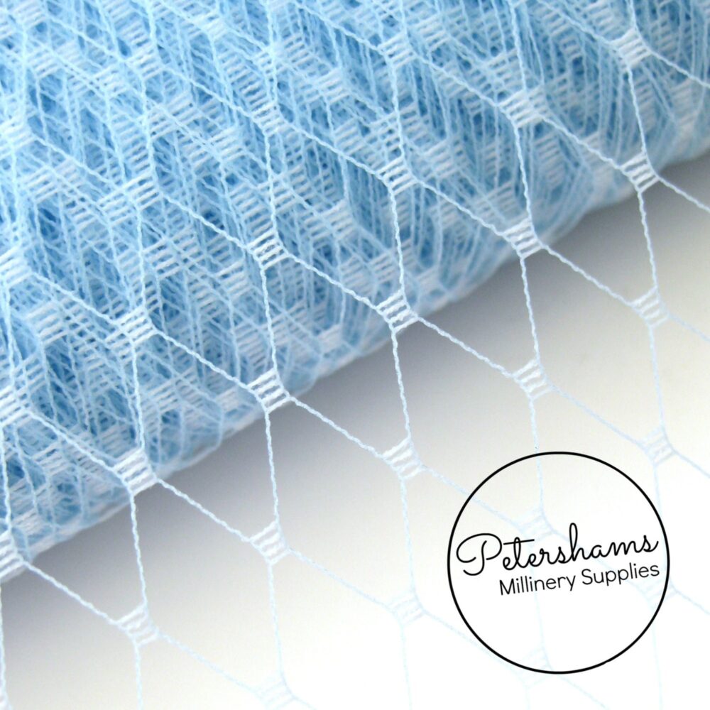 9 Inch | 23cm Veiling For Wedding Blusher Veils, Fascinators & Millinery - Light Blue