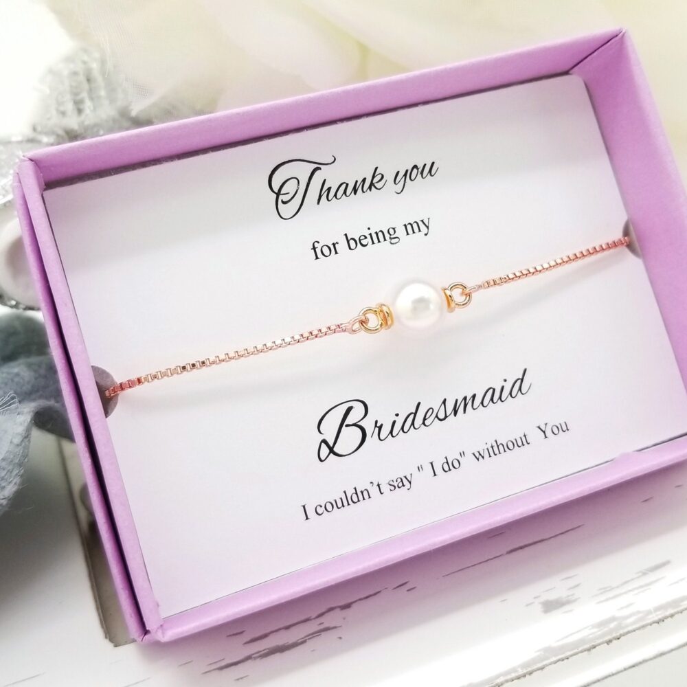 8mm Simple Pearl Adjustable Wedding Bracelet, Bridesmaids Bridal Wedding Bridesmaid Jewelry Gift, Flower Girl Bracelet